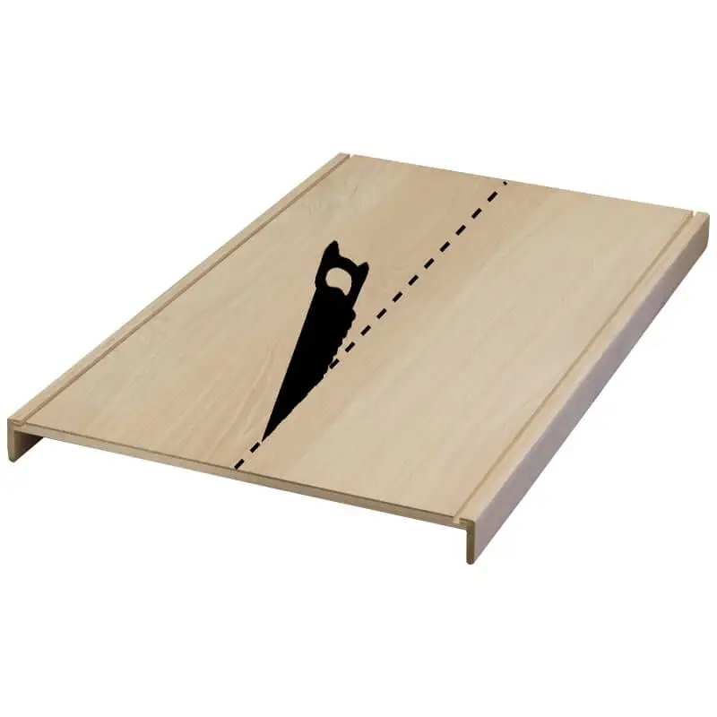 Overzettreden met neus (2 stuks) - Eikenhout 3 mm toplaag Natuur - Met sleuf voor antislipstrip - 100 x 60 cm Favoriet