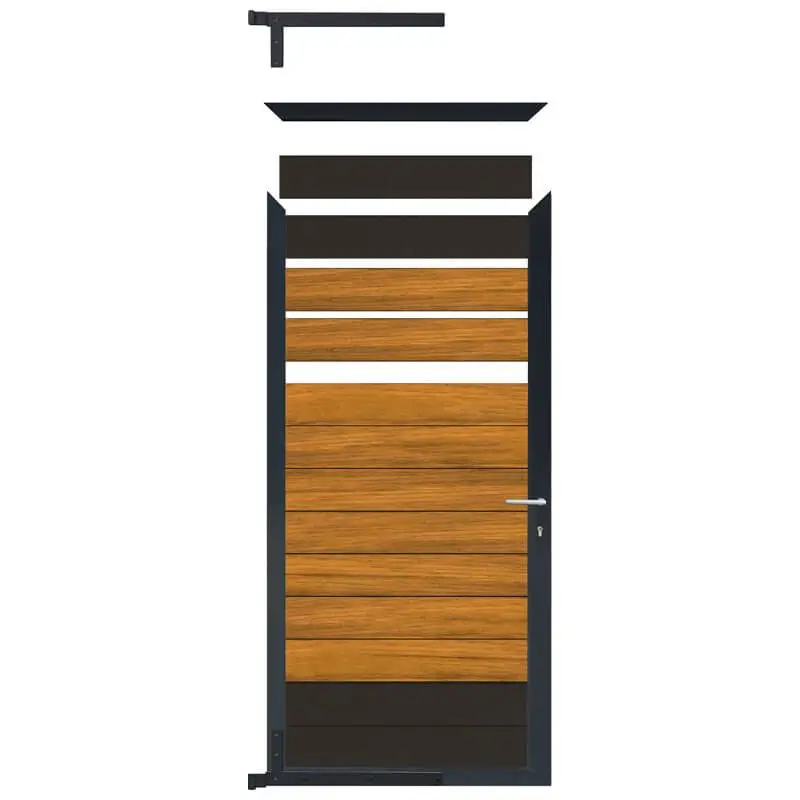 Tuindeur composiet Mix & Match frame antraciet aluminium (90 x 180 cm) Direct Verzonden