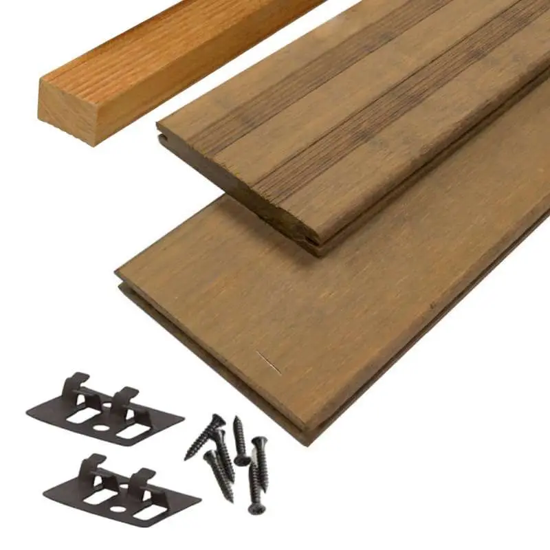 Vlonderplank totaalpakket bamboe Primaverde white oak 2,0 x 14 cm (2,20 mtr) Frans profiel/vlak Favoriet