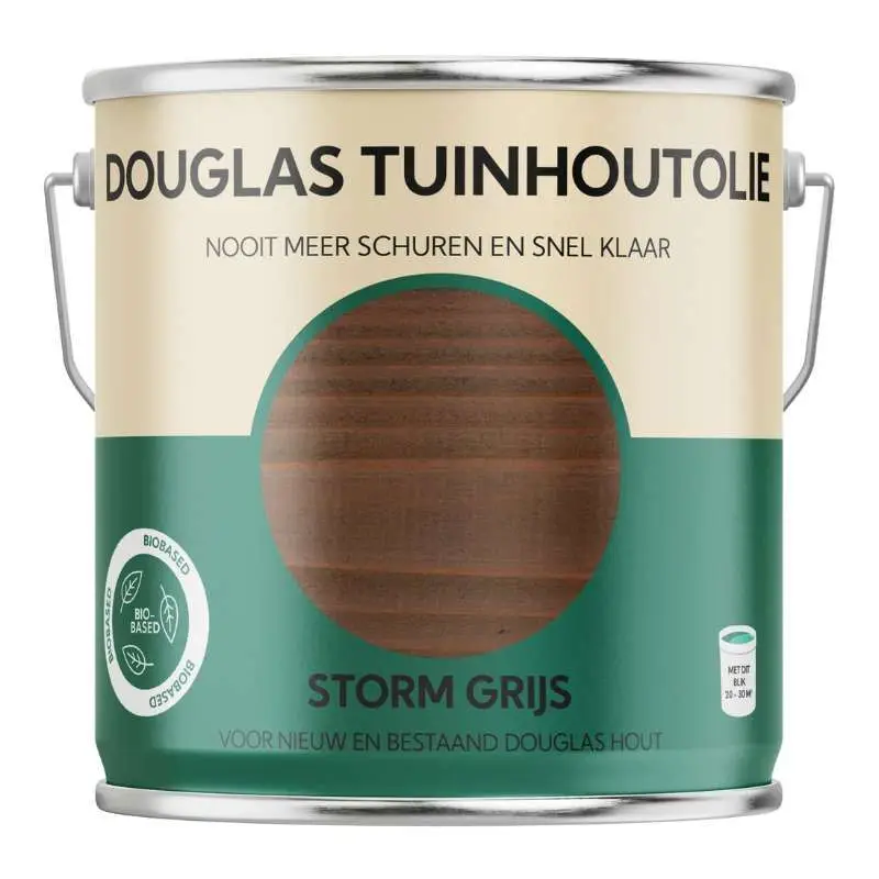 Beste Prijs Douglas olie biobased - Storm grijs 2,5 liter