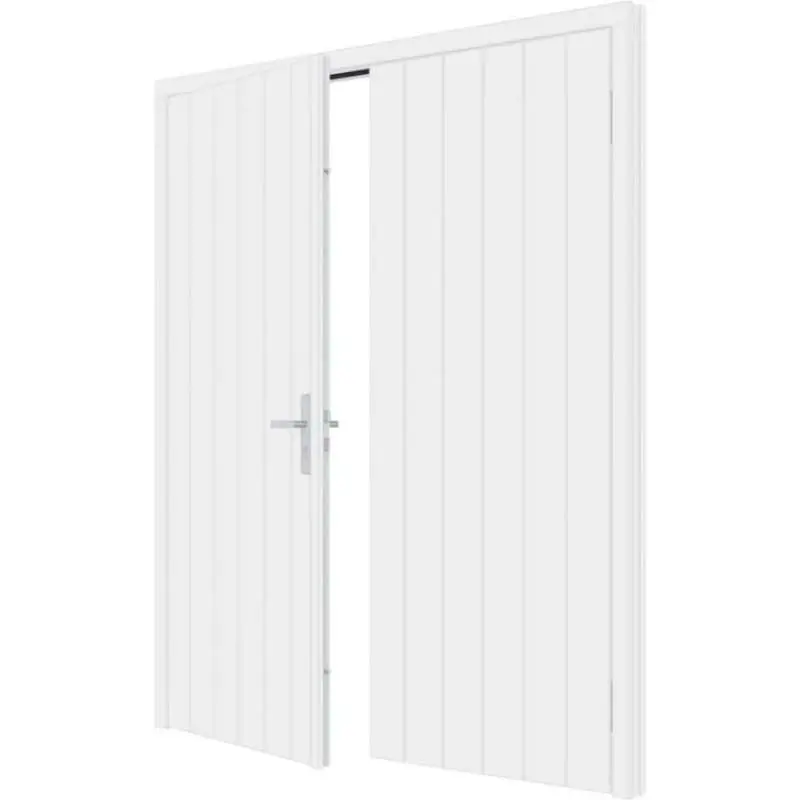 Dubbele plaatdeur met kozijn - wit - 930 x 2115 mm incl. beslag Weekendaanbieding