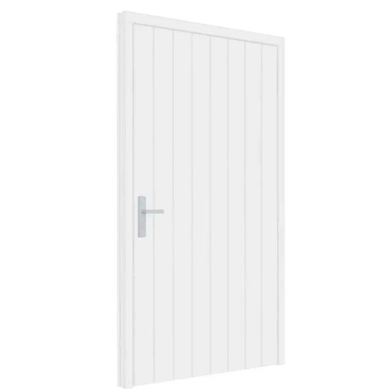 Enkele plaatdeur XL met kozijn - rechtsdraaiend - wit - 1200 x 2115 mm incl. beslag Superprijs