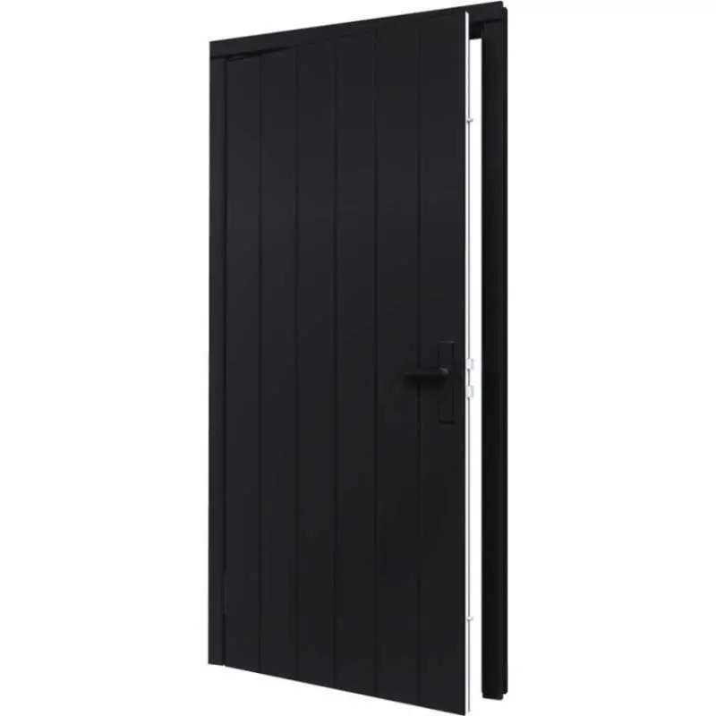 Enkele plaatdeur met kozijn - linksdraaiend - zwart - 930 x 2115 mm incl. beslag Direct Verzonden