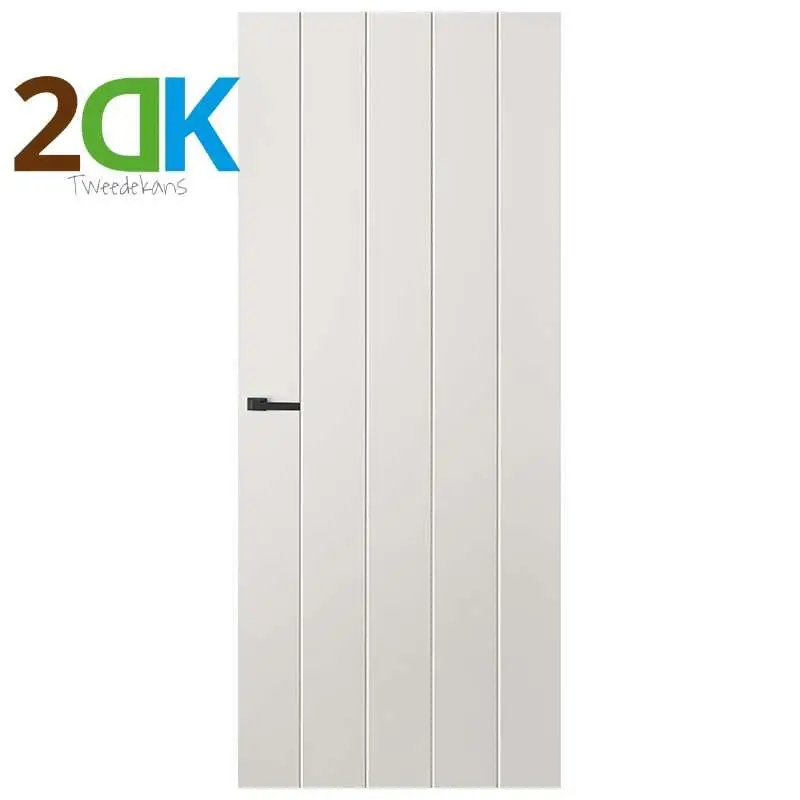 Tijdelijk Beschikbaar Tweedekans - Binnendeur - Liniedør - Lodret - Opdek - Links- 83x211,5 cm - Hoogwaardig afgelakt wit