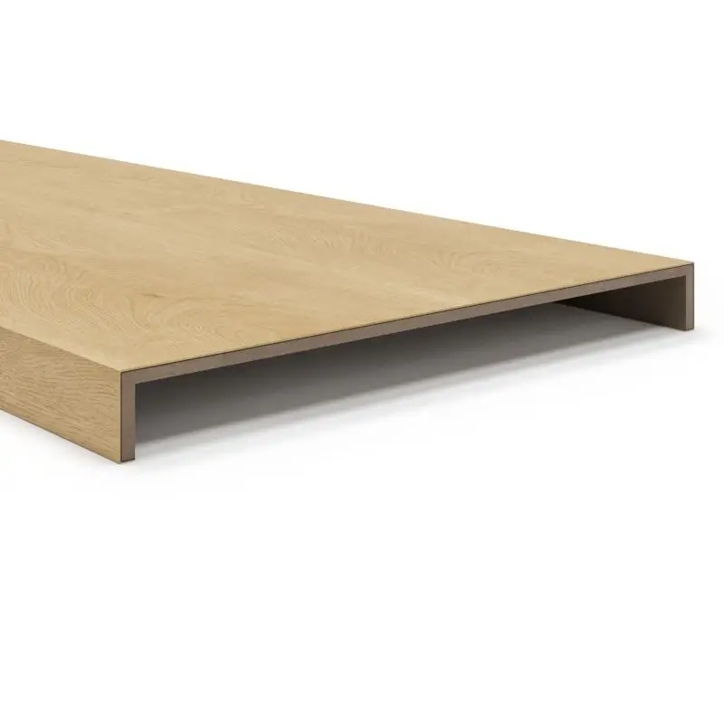 Overzettreden met neus (2 treden) - PVC toplaag - Nougat oak - 150 x 55 cm Lage Prijs