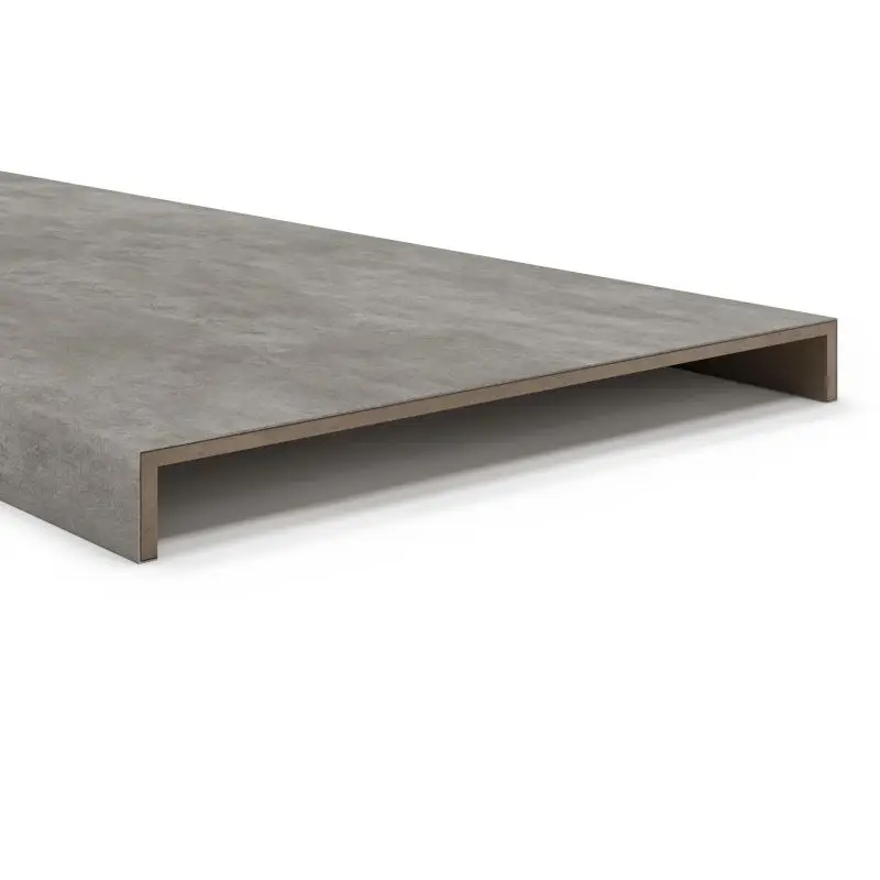 Lage Prijs Overzettreden met neus (2 treden) - PVC toplaag - Mercurius grey - 150 x 55 cm
