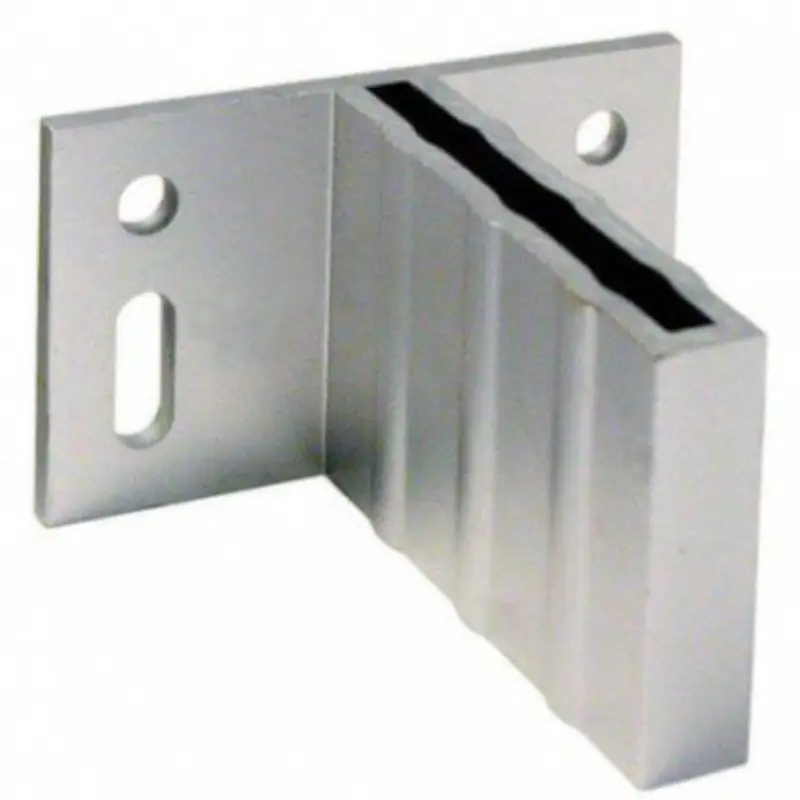 T-beslag blank aluminium voor C-Wood schermen (4 stuks) Uitverkoop