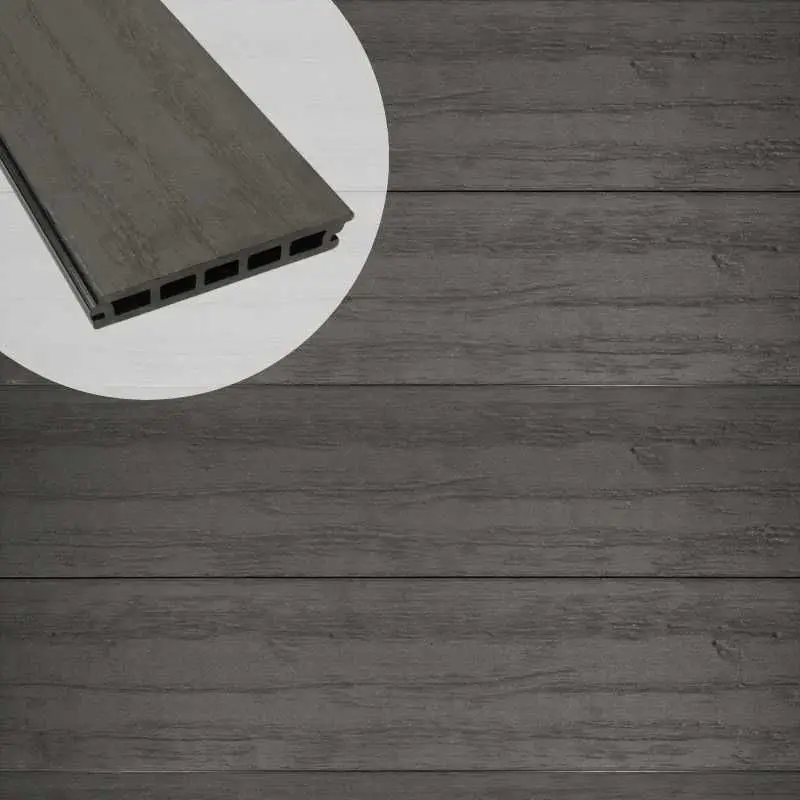 Meest Verkocht Vlonderplank composiet naadloos - 2,1 x 14,5 cm - antraciet (4 mtr)