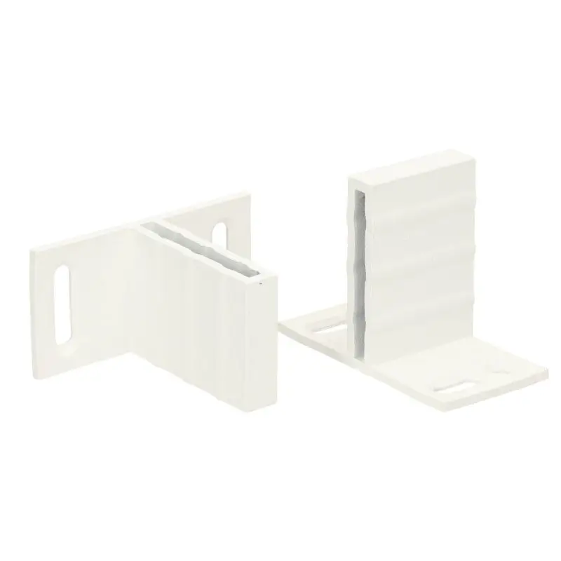 T-beslag wit aluminium voor C-Wood schermen (2 stuks) Snelle Levering