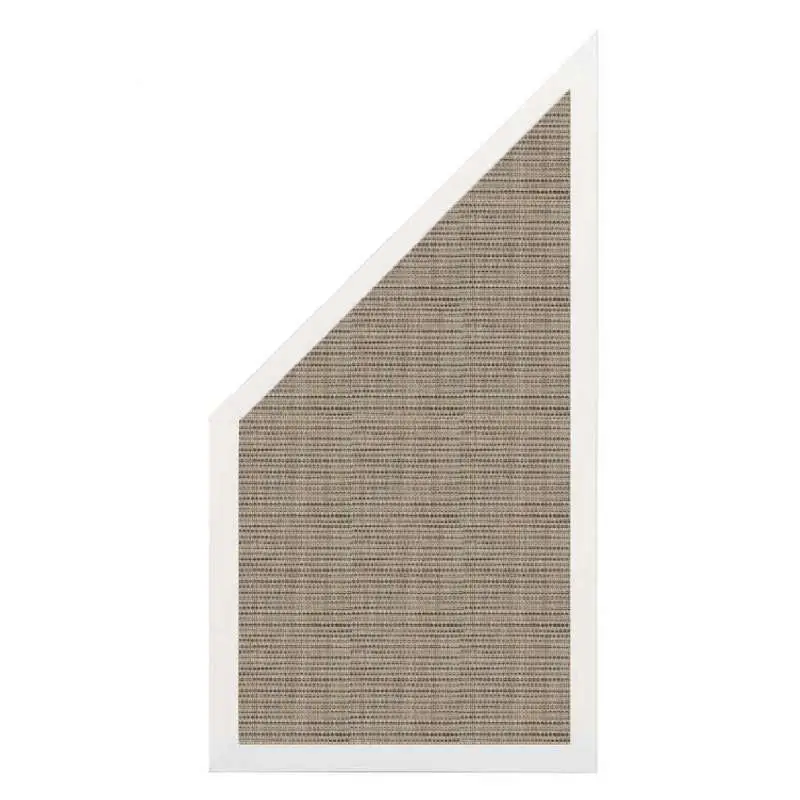 Beste Prijs Schutting Sereno Textileen Mocha Weave - Wit aluminium kader (90 x 180/93 cm)