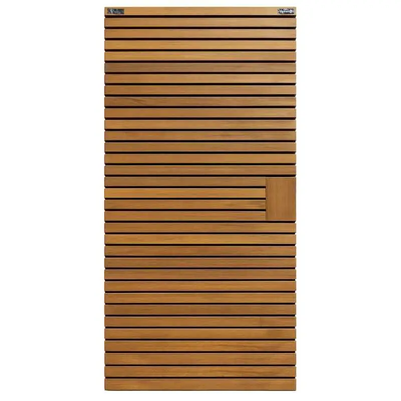 Koopje Tuindeur hardhout geschaafd Stripes zwart - 100 x 180 cm