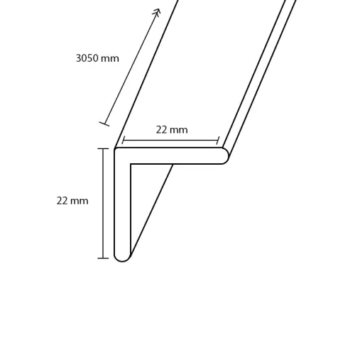 Actieprijs Hoeklat MDF - Jönköping Blond Eiken - 22 x 22 mm 305 cm
