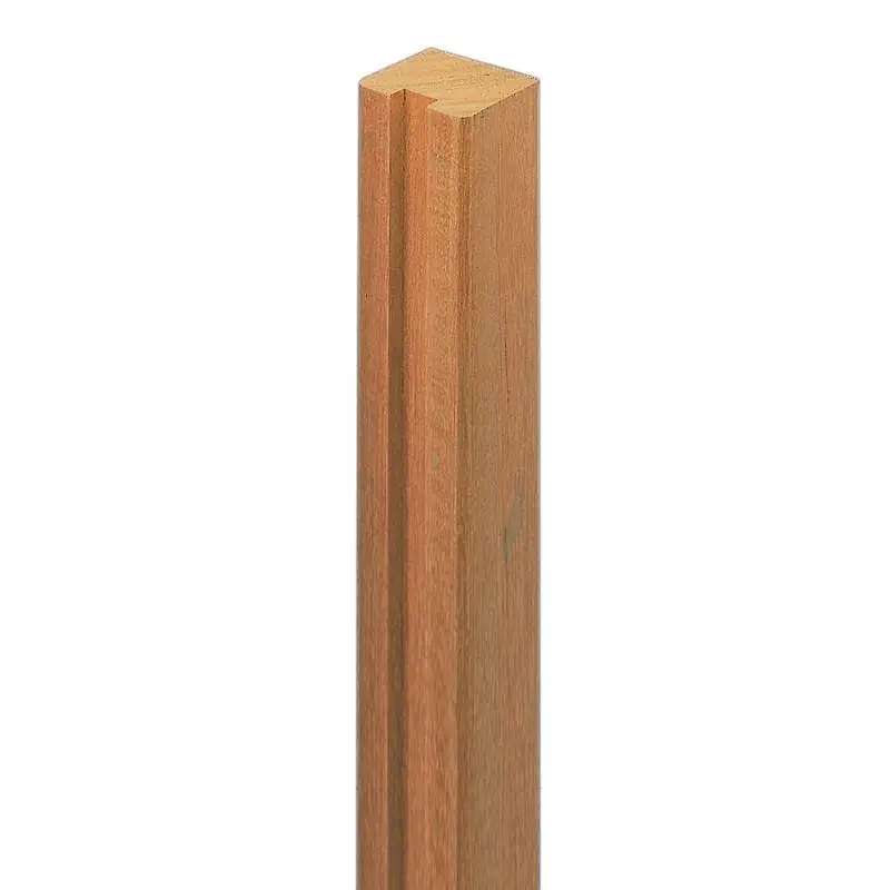 Begin of eindpaal rabatsysteem hardhout Bankirai 7 x 7 cm (275 cm) Gratis Retour