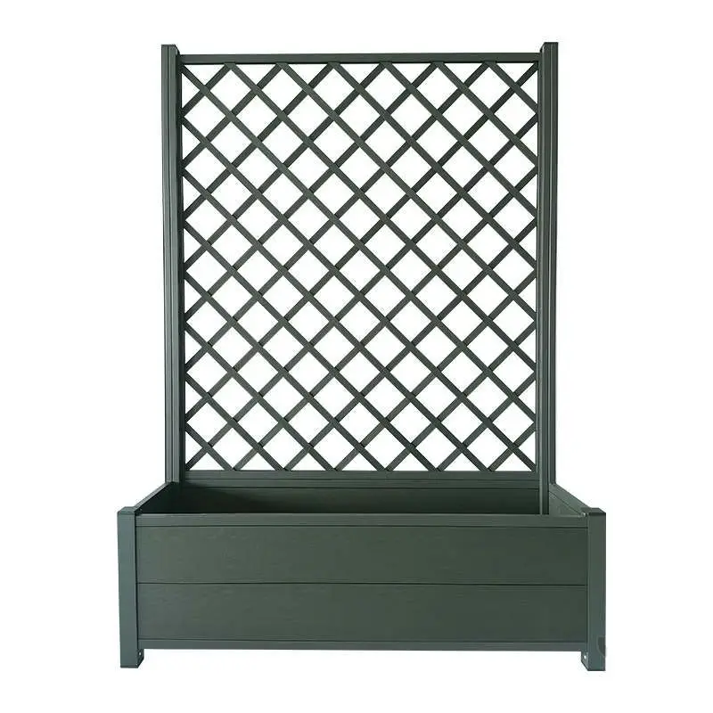 Plantenbak met trellis composiet - Antraciet - 39 x 120 x 170 cm Alleen Vandaag