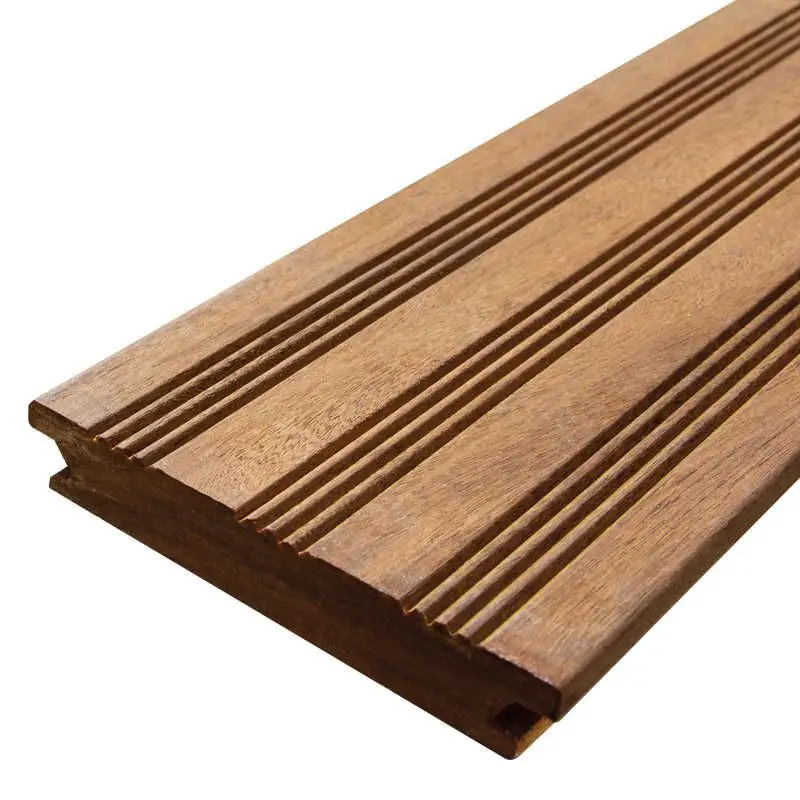 Snelle Levering Vlonderplank hardhout Ipé 21 x 120 mm (2,15 mtr) geschaafd semi-ribbel voor clips