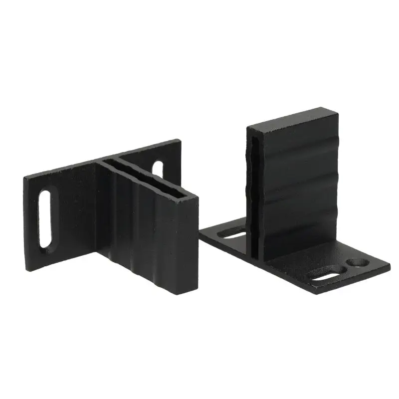 Hete Deal T-beslag zwart aluminium voor C-Wood schermen (4 stuks)