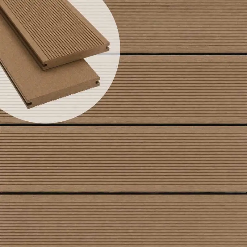 Beste Prijs Vlonderplank composiet massief 1,9 x 14 cm eik grove ribbel/ vlak (4 mtr)