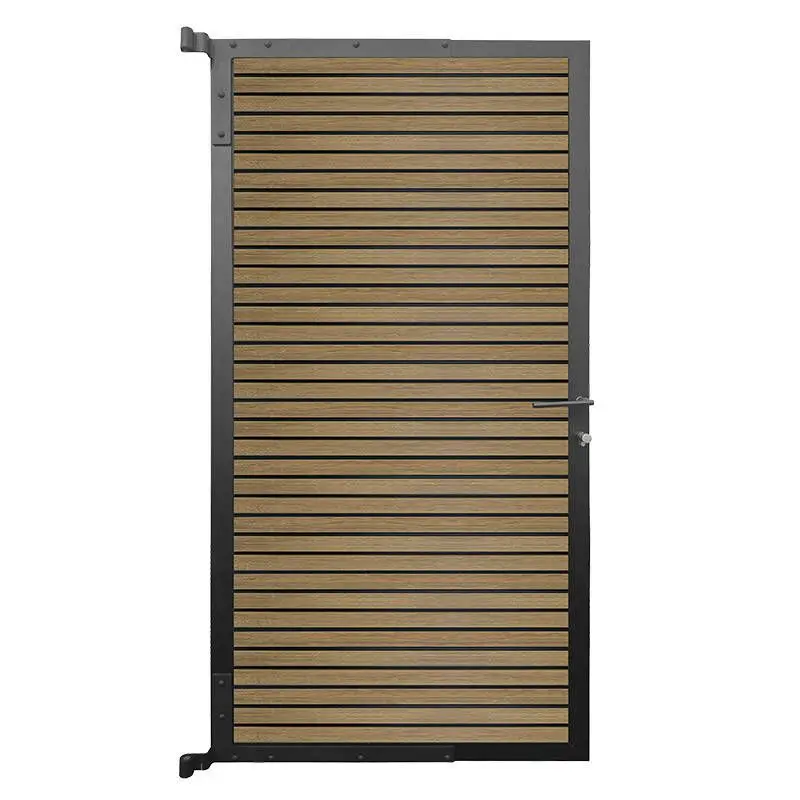 Tuindeur composiet co-ex Rhombus Triple - oak & black - zwart frame (90 x 180 cm) Veilige Betaling