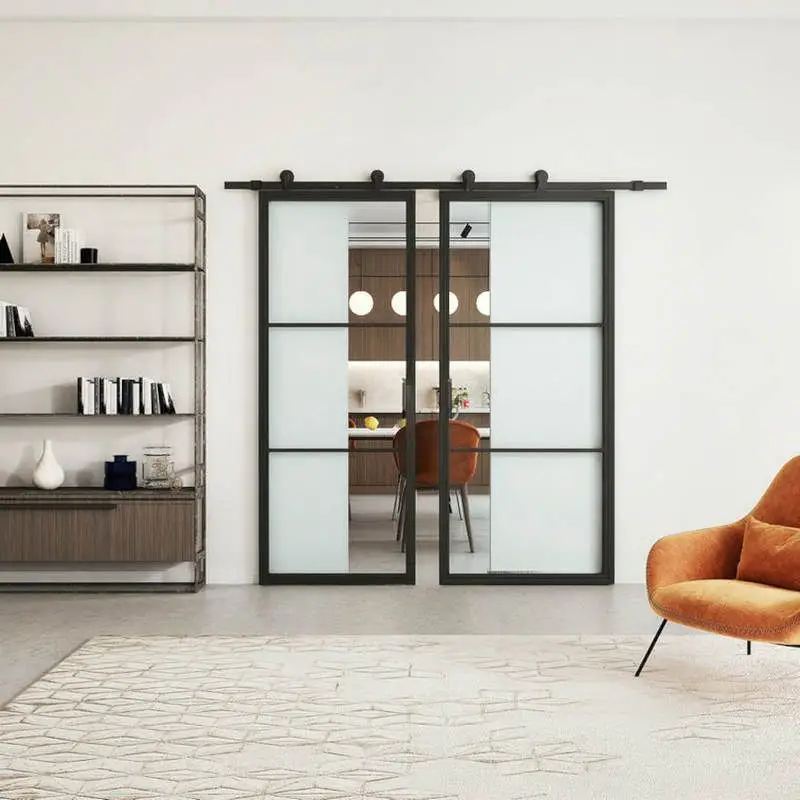 Shop Nu Ensuite deuren - Loft - 3 vaks helder glas - 215 x 200 cm