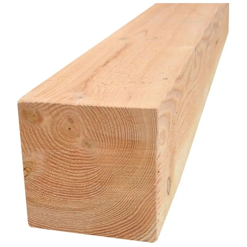 Lage Kosten Paal Douglas 12,0 x 12,0 cm fijnbezaagd