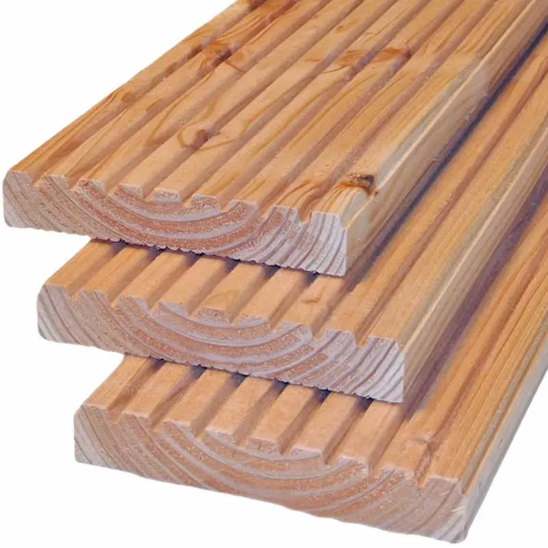 Vlonderplank Douglas 2,5 x 14,0 cm gedroogd groef/ribbel Rechtstreeks Van De Fabrikant