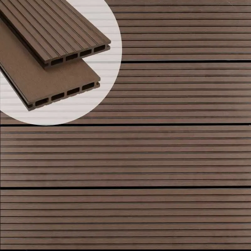 Fabrieksprijs Vlonderplank composiet 2,1 x 14 cm donker bruin grove ribbel en vlak