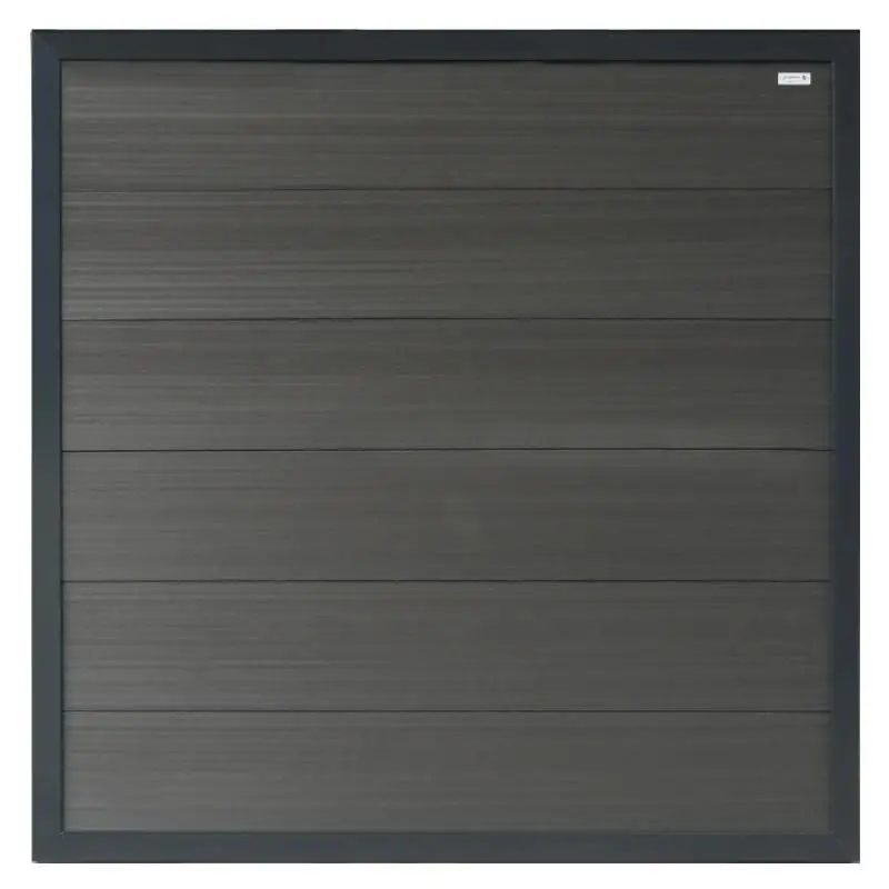 Laatste Versie Schutting composiet Forte antraciet met antraciet aluminium kader