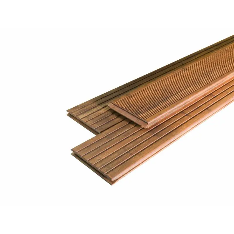 Vlonderplank bamboe Primus geolied coffee 2,0 x 14 cm groef/fijne ribbel Finale Uitverkoop