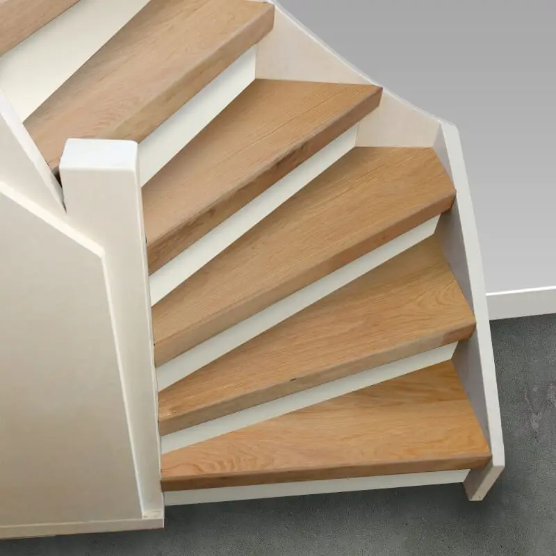 Complete traprenovatie - Eikenhout 3 mm toplaag Natuur - Voor dichte trappen Beste Prijs