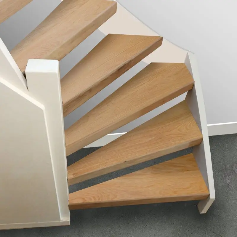 Complete traprenovatie - Eikenhout 3 mm toplaag Natuur - Voor open trappen Dagaanbieding