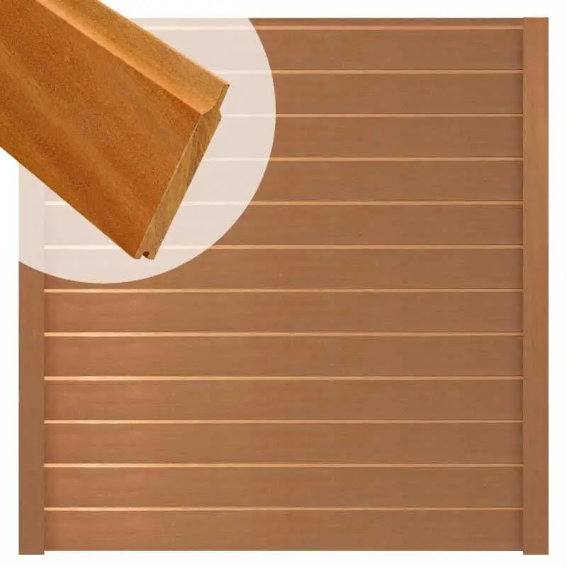 Zelfbouw schutting hardhout Bankirai dubbelzijdig rabat 180 x 180 cm geschaafd Hete Deal