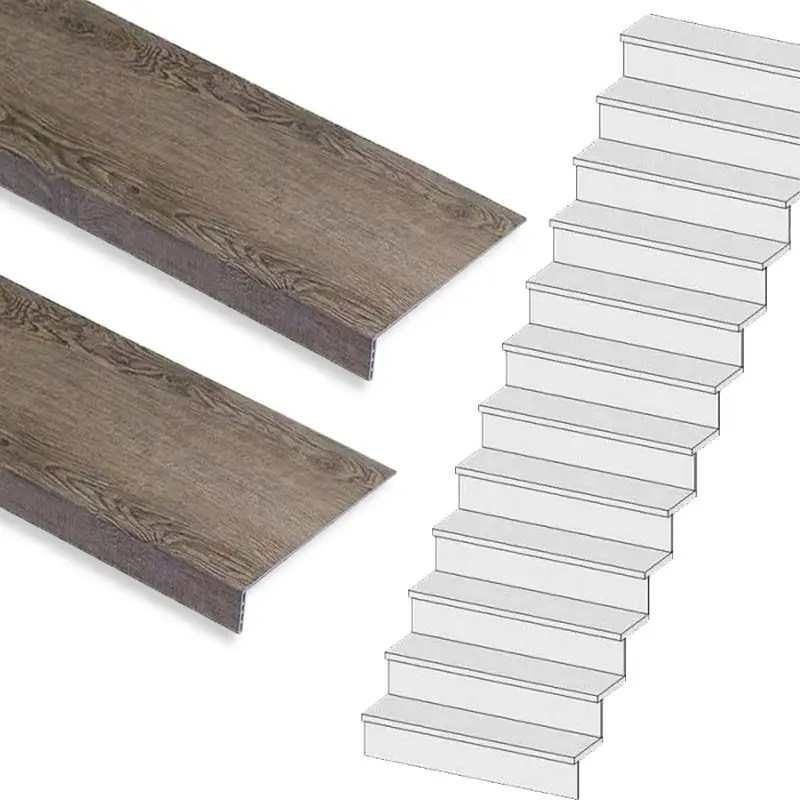 Traprenovatie set - rechte trap - 15 treden SPC toplaag Verweerd eiken Merkproduct