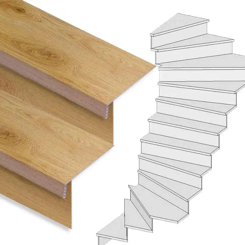 Op = Op Traprenovatie set - 2 kwart draai - 13 treden SPC toplaag Licht eiken incl. stootborden