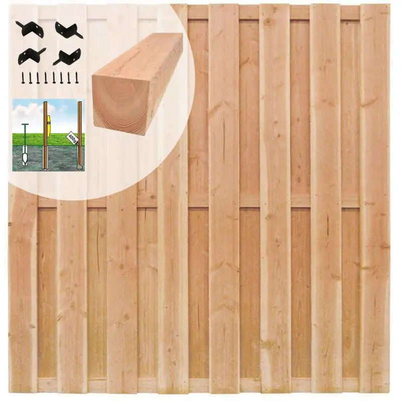 Beperkte Voorraad Schutting set Douglas recht 15L gezaagd (5,70 meter)