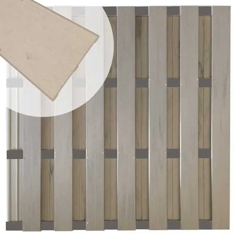 Zelfbouw schutting composiet Bari steengrijs gevlamd met antraciet alu accessoires (180 x 180 cm) Gratis Retour