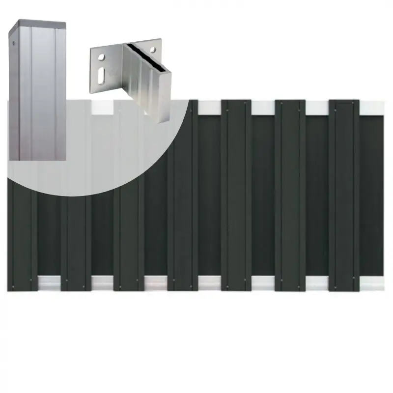 Rechtstreeks Van De Fabrikant Tuinhek set composiet Stijl antraciet met blank aluminium frame (3,81 mtr)