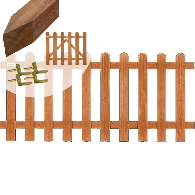 Tuinhek met poort set hardhout Bankirai Classic recht 10L ribbel (4,84 mtr) Bestseller