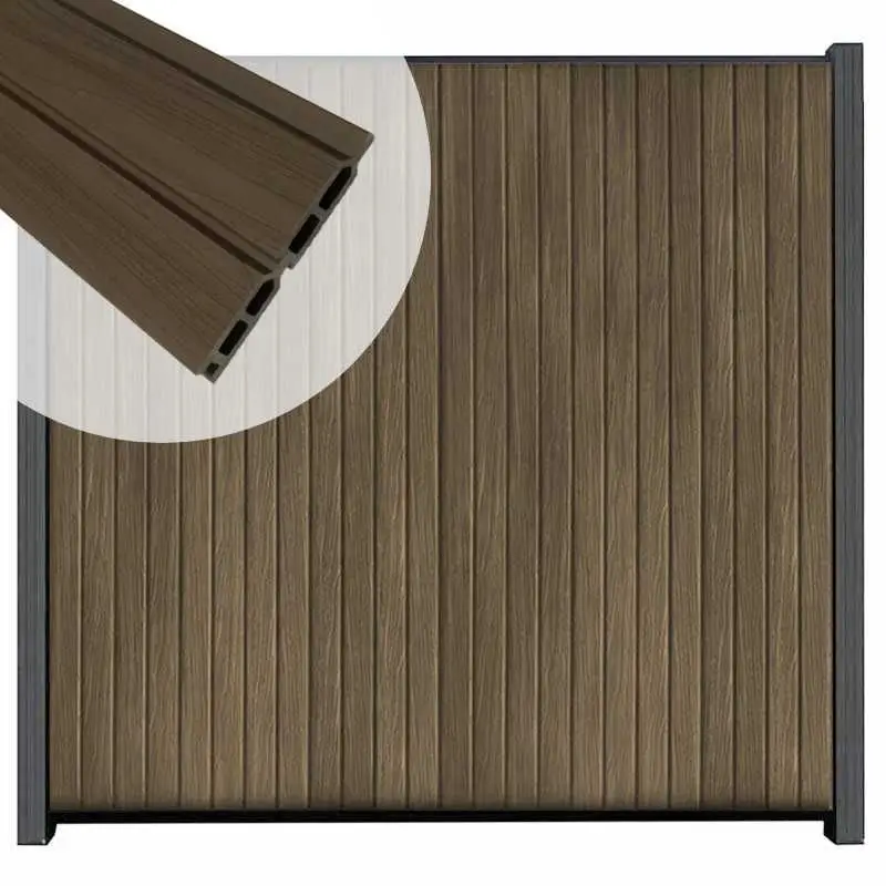 Zelfbouw schutting verticaal Rhombus Double ipé - antraciet alu accessoires (170 x 180 cm) Laatste Kans