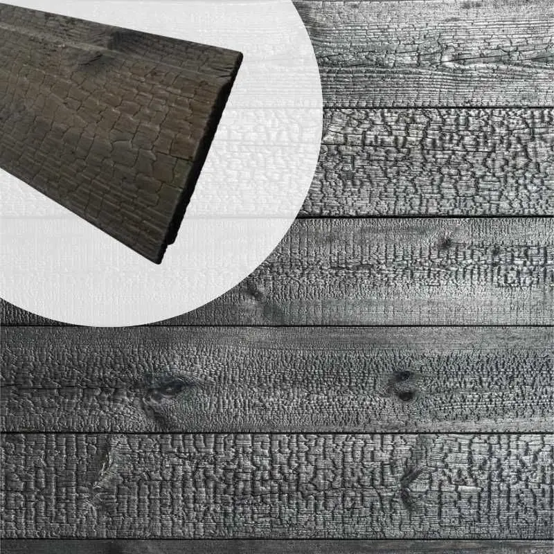 Hete Deal Halfhoutsrabat Douglas 1,9 x 14,5 cm Shou Sugi Ban