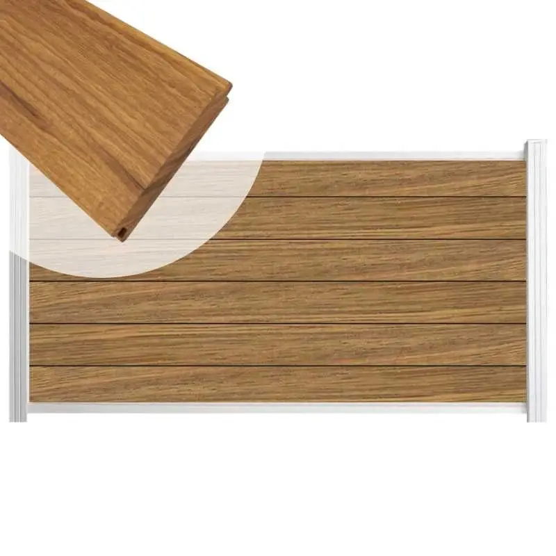 Zelfbouw schutting hardhout Mix & Match Thermo Fraké - wit alu accessoires (180 x 90 cm) Shop Nu