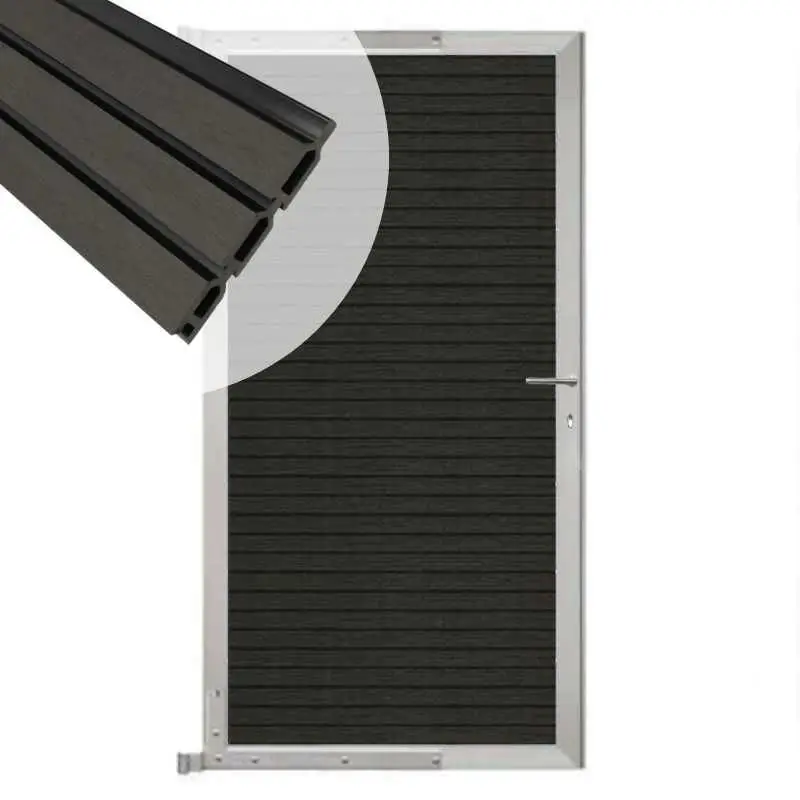 Tuindeur aluminium blank frame Rhombus Triple - composiet antraciet (90 x 180 cm) Dagaanbieding