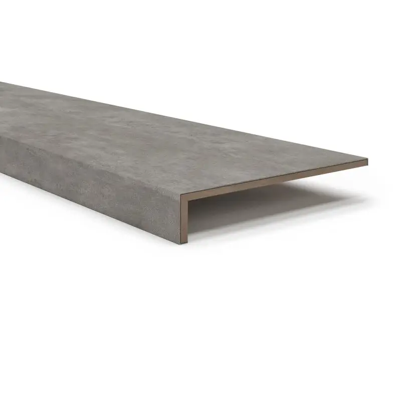 Uitverkoop Overzettrede met neus (2 stuks) - PVC toplaag - Mercurius grey
