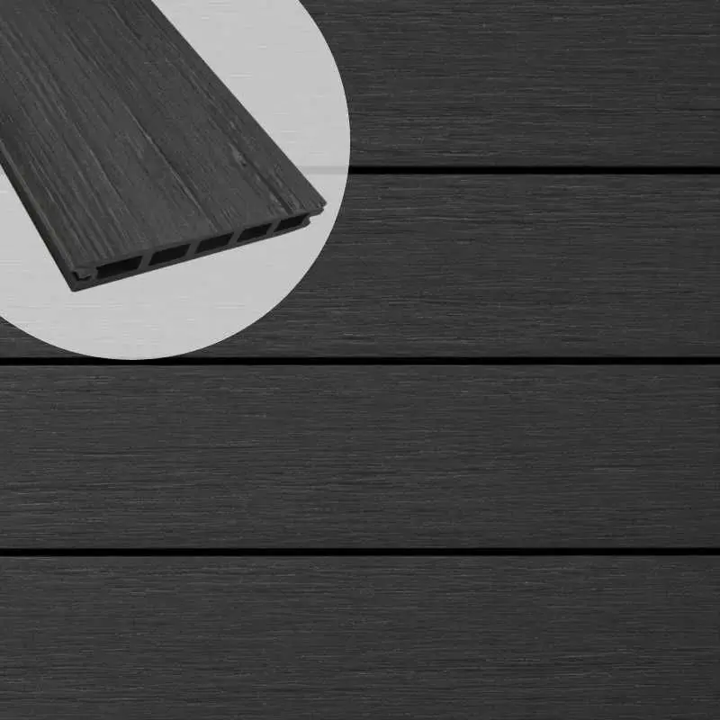 Hete Deal Vlonderplank composiet naadloos - 2,1 x 14 cm - antraciet houtnerf