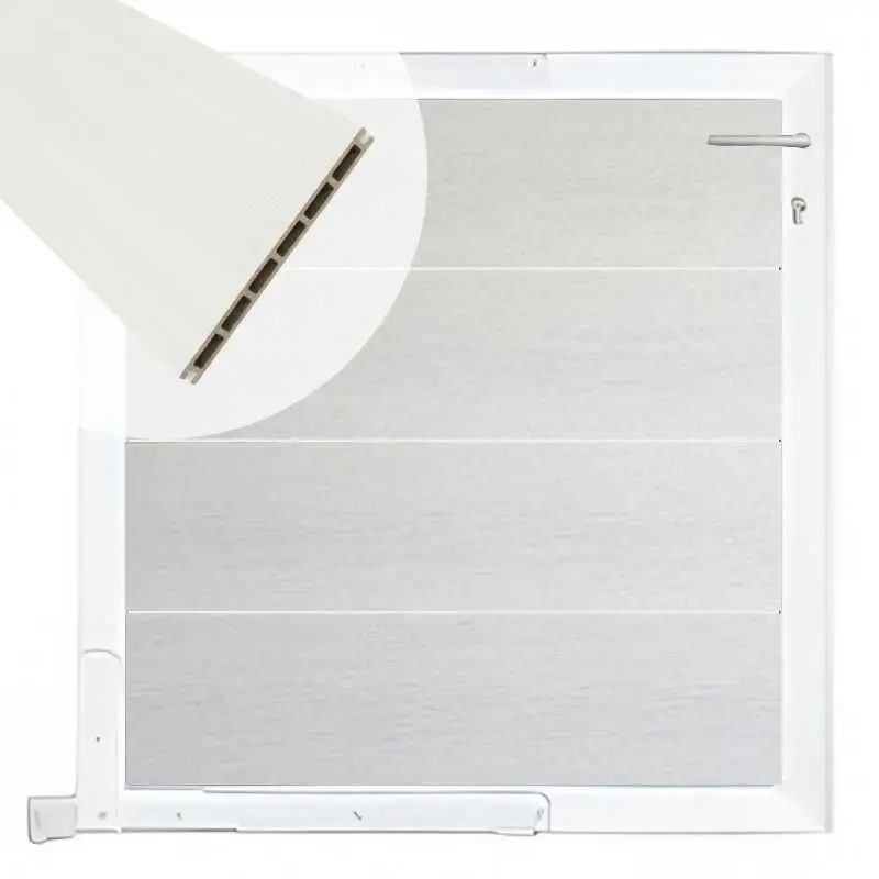 Dagaanbieding Tuinpoort aluminium wit frame Modular - composiet wit (90 x 90 cm)
