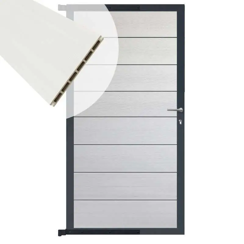 Exclusieve Aanbieding Tuindeur aluminium antraciet frame Modular - composiet wit (90 x 180 cm)