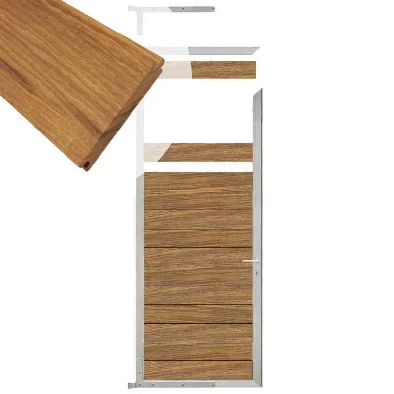 Laatste Kans Tuindeur aluminium blank frame Mix & Match - hardhout Thermo Fraké (90 x 200 cm)