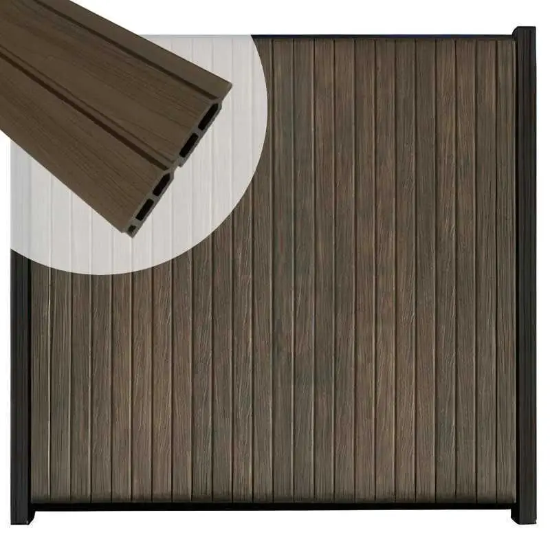 Dagaanbieding Zelfbouw schutting verticaal Rhombus Double ipé - zwart alu accessoires (170 x 180 cm)