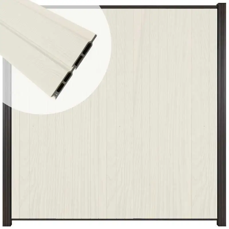 Zelfbouw schutting verticaal Rhombus Double wit - antraciet alu accessoires (170 x 180 cm Merkproduct