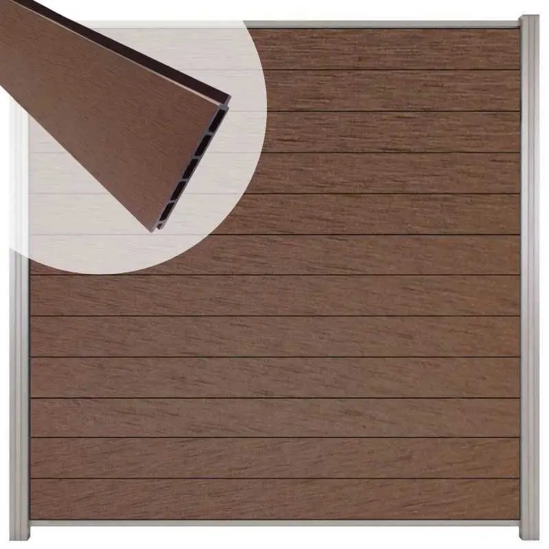 Schutting composiet Mix & Match donkerbruin - blank (180 x 180 cm) Betaalbaar