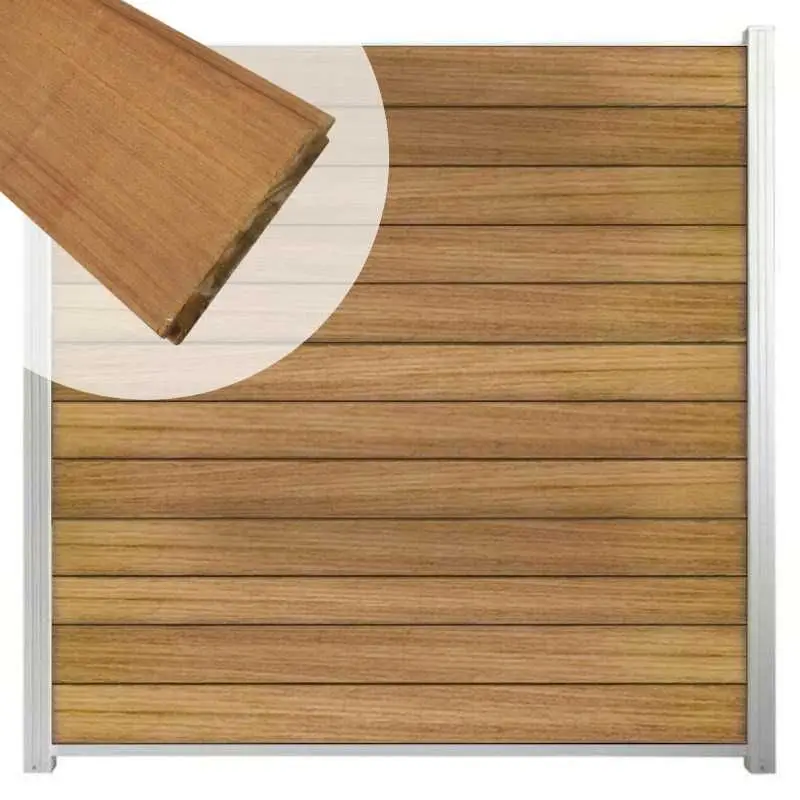 Lage Prijs Zelfbouw schutting hardhout Mix & Match Ipé - wit alu accessoires (180 x 180 cm)